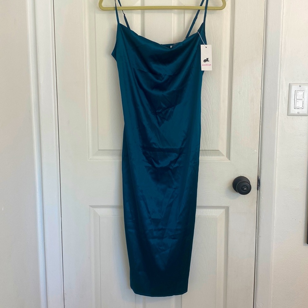 Spaghetti satin strap dress brand new
